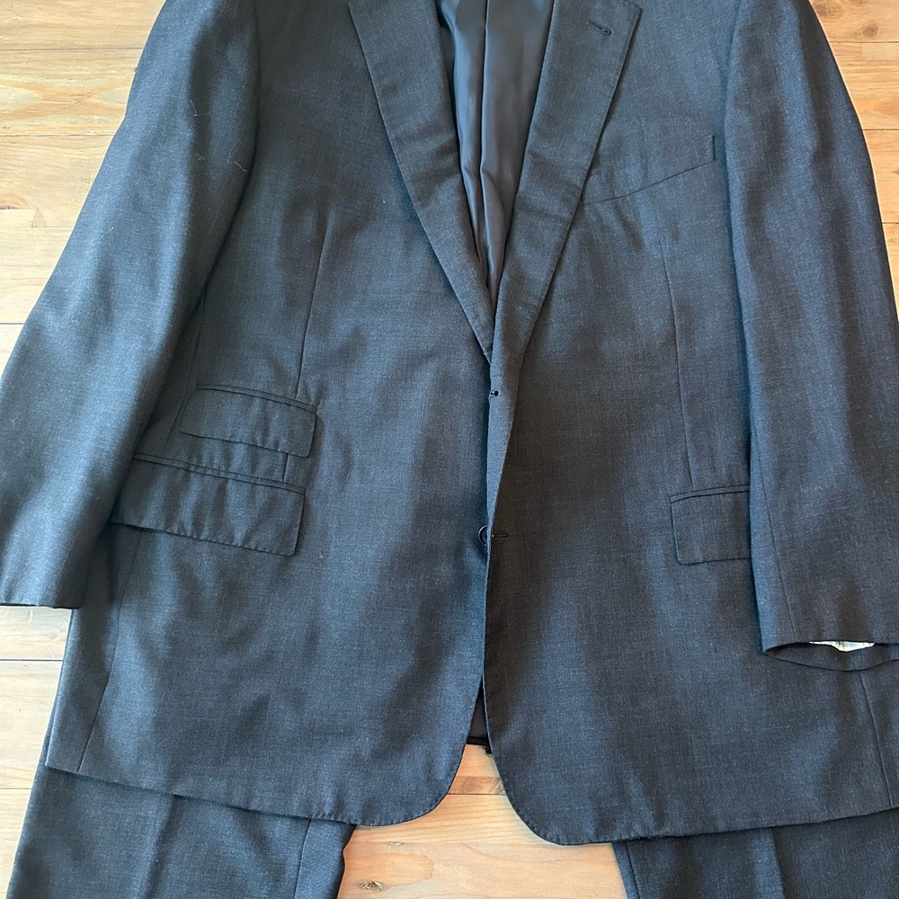 Ralph Lauren Purple Label Charcoal Suit 48R